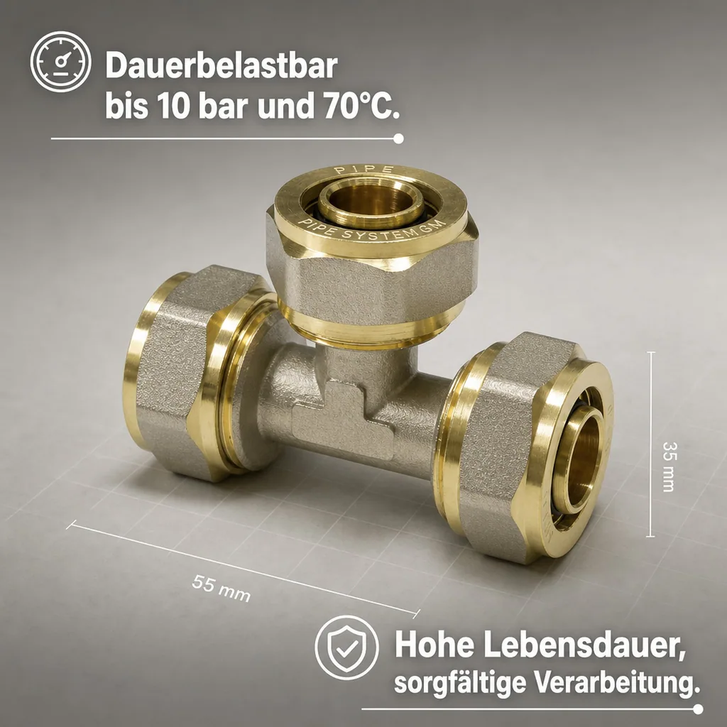Schraubfitting T-Stück, Reduziert, Rohrverbinder