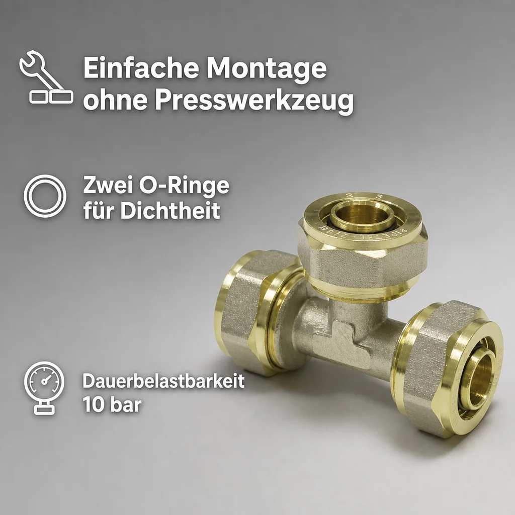 Schraubfitting T-Stück 32 x 3