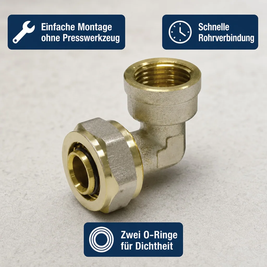 Schraubfitting Winkel 16 x 2 - 1/2" IG