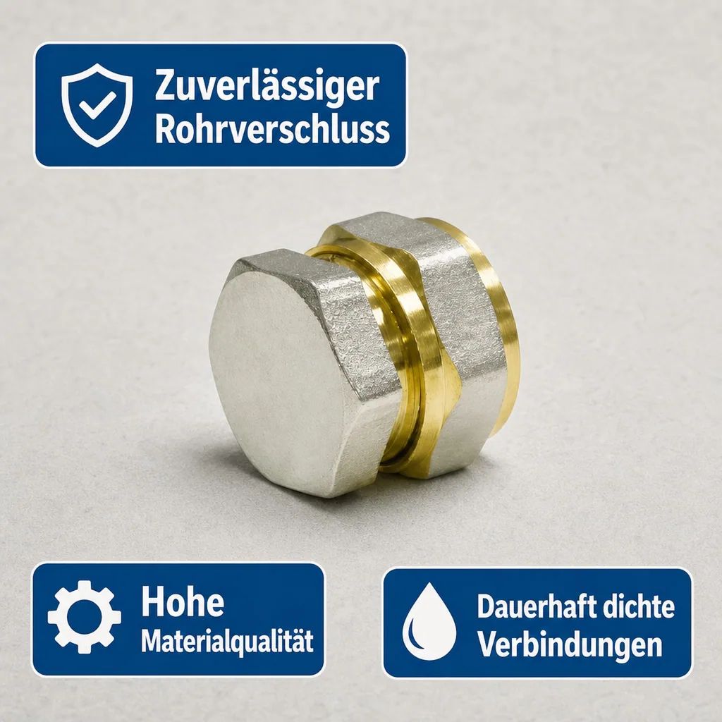 Schraubfitting Stopfen 20mm, Rohr Stopfen, Verschlussstopfen