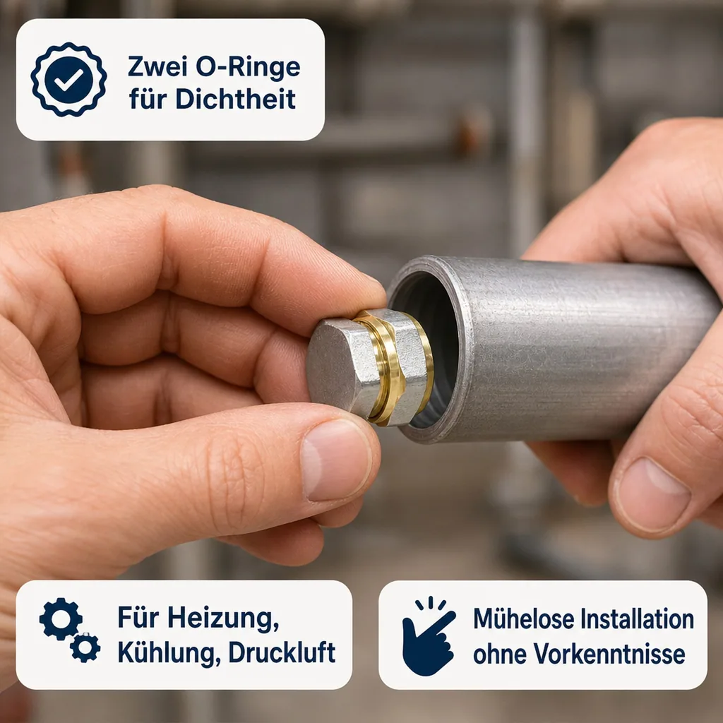Schraubfitting Stopfen 20mm, Rohr Stopfen, Verschlussstopfen