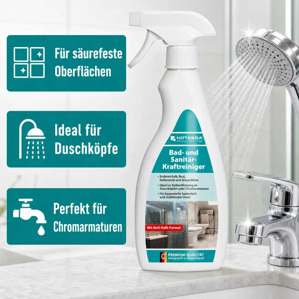 HOTREGA Bad und Sanitär Kraftreiniger 500ml Sprühflasche