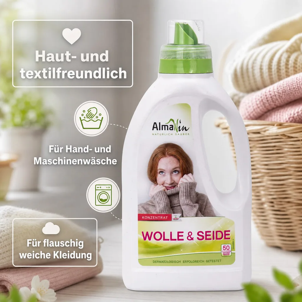 ALMAWIN Wolle & Seide 750 ml für ca. 50 Waschgänge