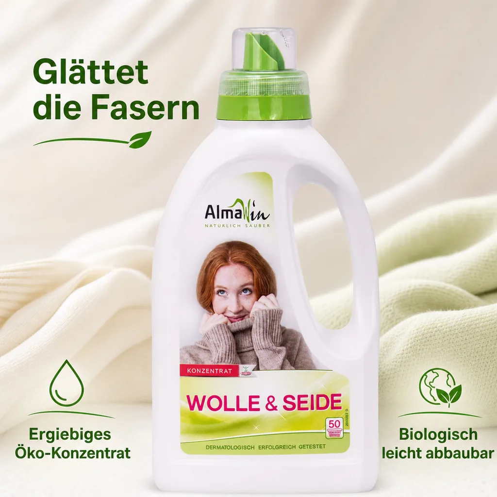 ALMAWIN Wolle & Seide 750 ml für ca. 50 Waschgänge