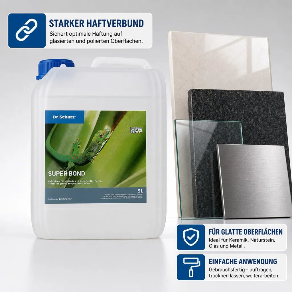 DR. SCHUTZ Super Bond 5 Liter Haftvermittler Haftprimer für polierte und glasierte Keramik- und Steinböden