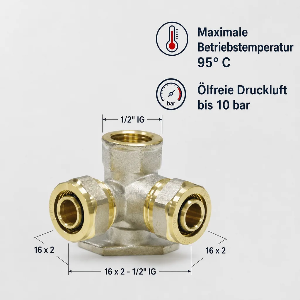 Schraubfitting Wandwinkel V- 90° 16 x 2 - 1/2" IG - 16 x 2