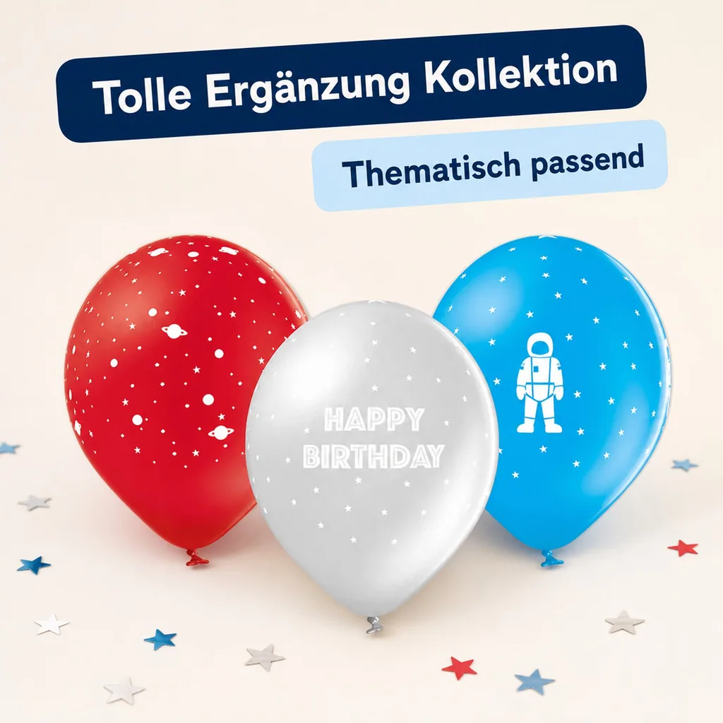 Ava & Yves Luftballons Weltraum Naturkautschuk