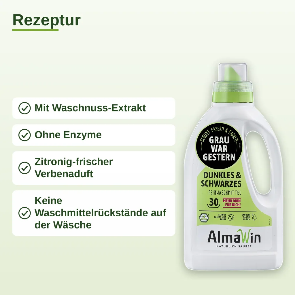 ALMAWIN Waschmittel für Dunkles und Schwarzes 750 ml