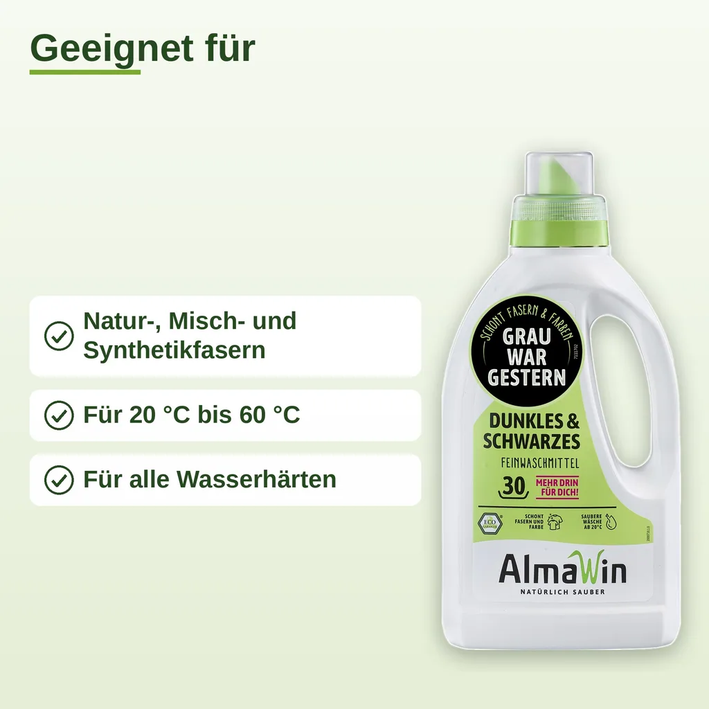 ALMAWIN Waschmittel für Dunkles und Schwarzes 750 ml