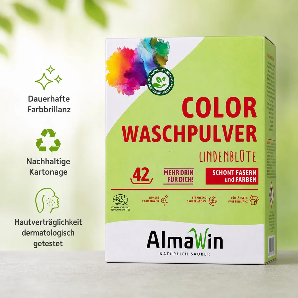 ALMAWIN Color Waschpulver Lindenblüte 2 kg