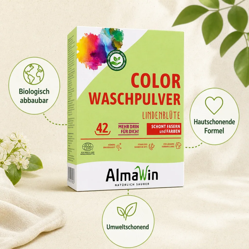 ALMAWIN Color Waschpulver Lindenblüte 2 kg