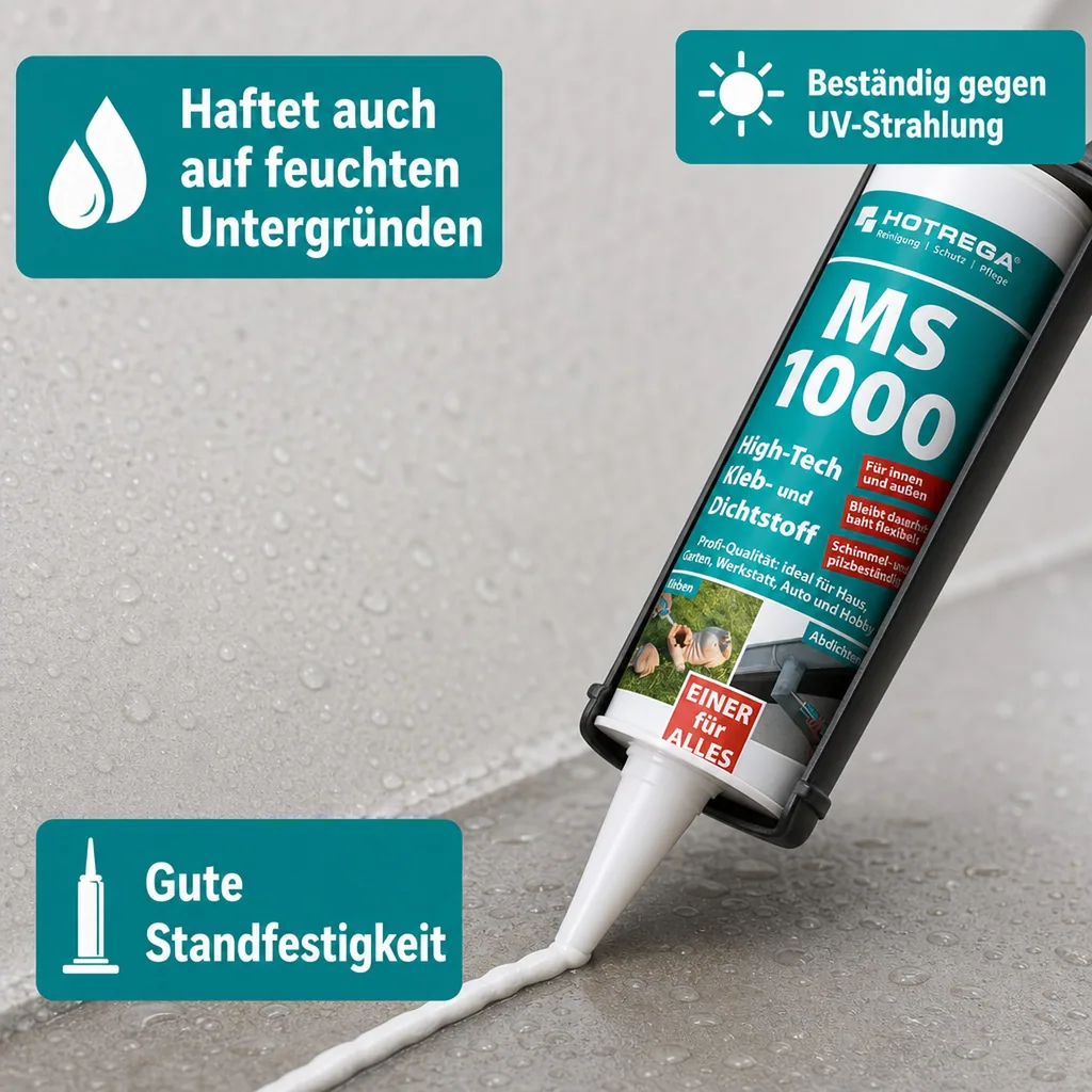HOTREGA MS 1000 High Tech Kleb- und Dichtstoff 290ml transparent-kristallklar