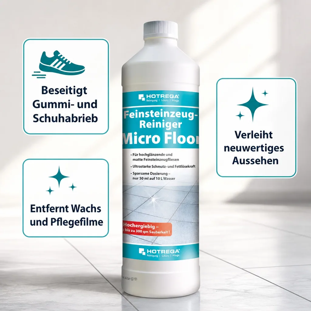 HOTREGA Feinsteinzeugreiniger 1 Liter Microfloor