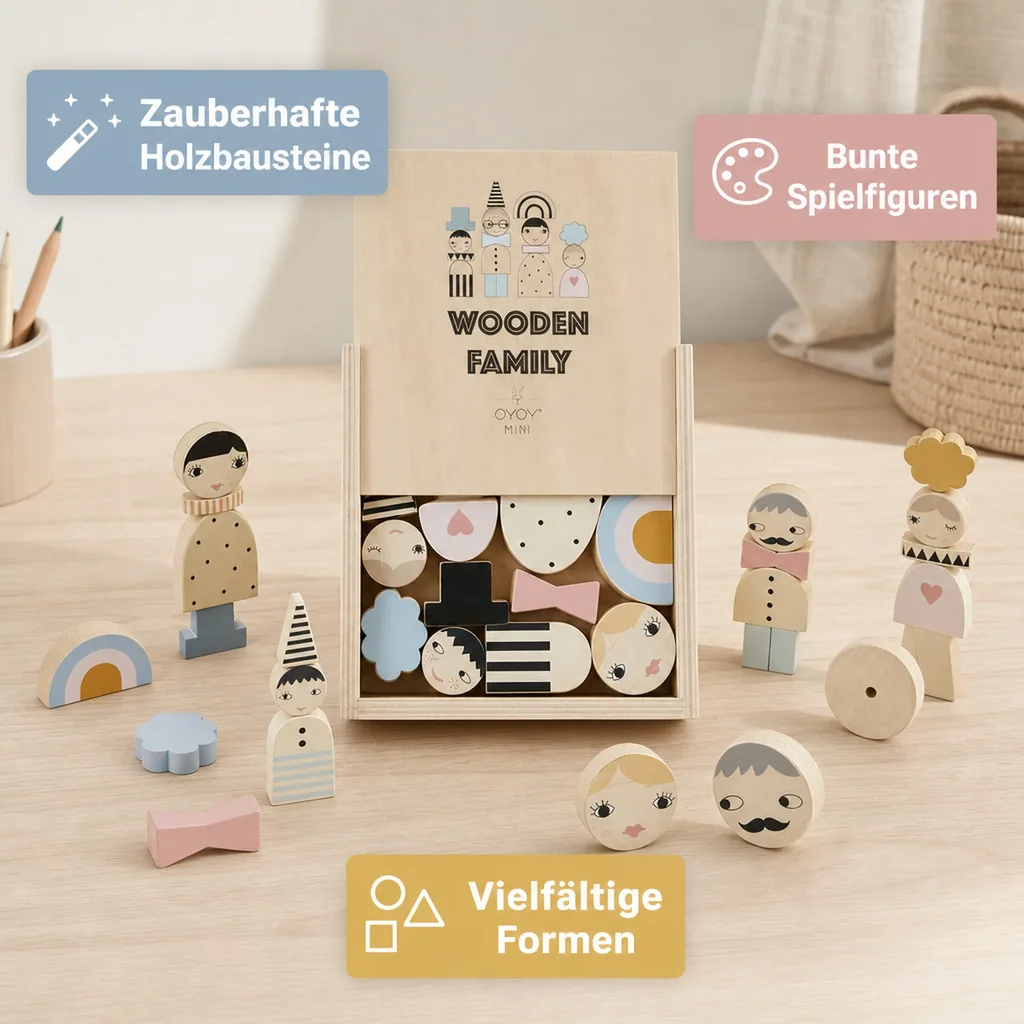 OyOy Wooden Family Bausteine