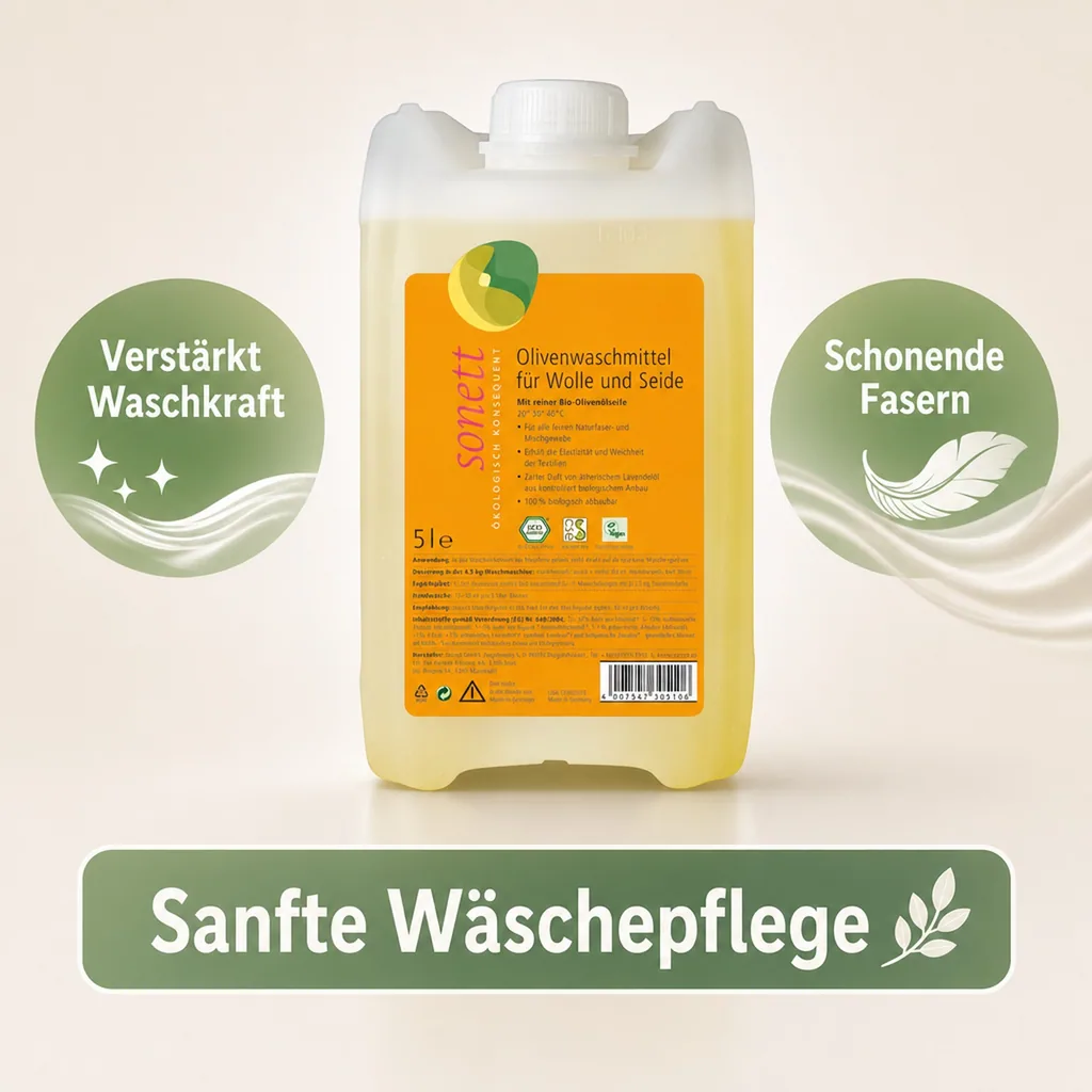 SONETT Waschmittel flüssig Olive 5 Liter WOLLE & SEIDE