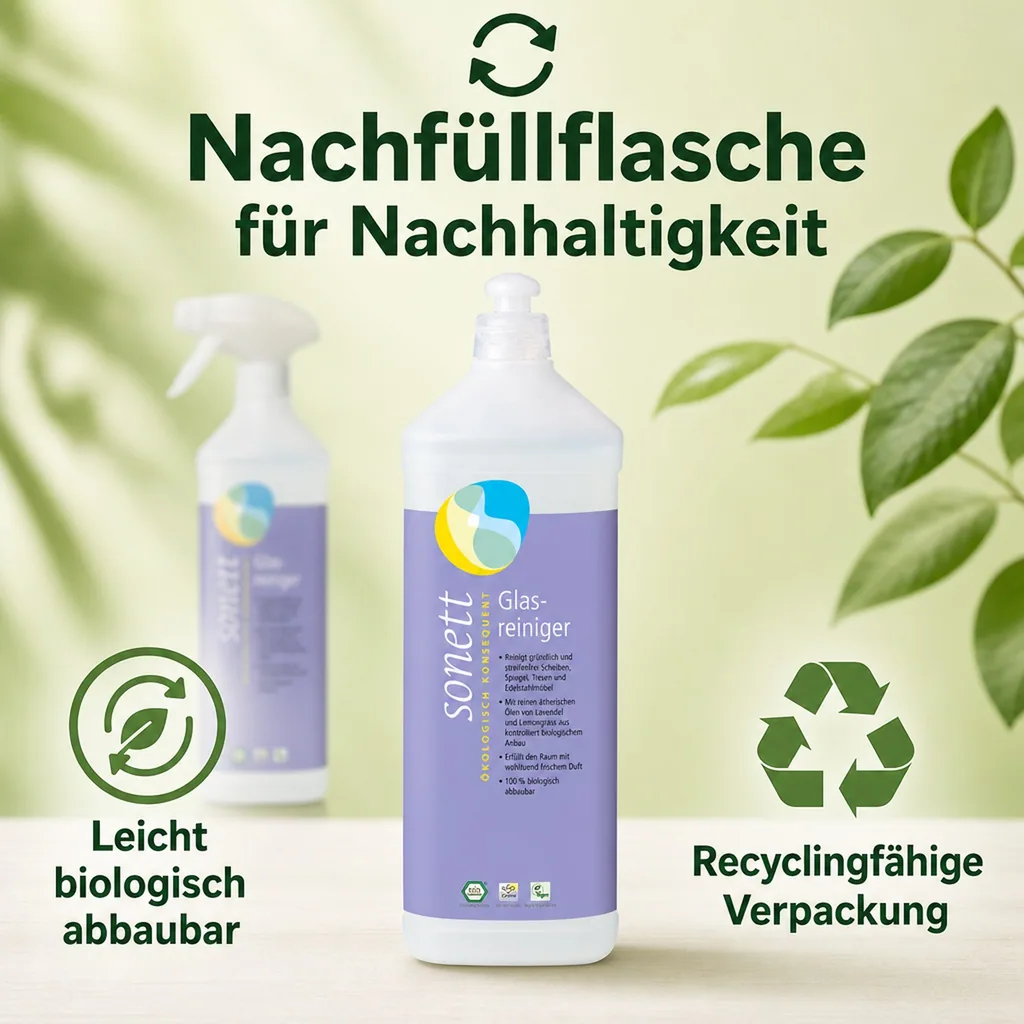 SONETT Glasreiniger 1 Liter Nachfüllflasche