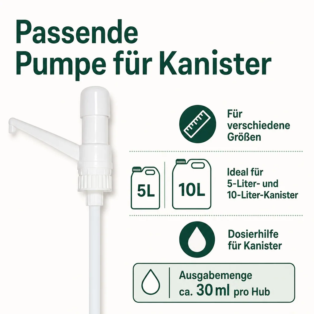 ULRICH natürlich Dosierpumpe für 10 Liter und 5 Liter Kanister