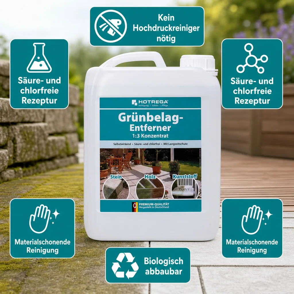 HOTREGA Grünbelag Entferner 1:3 Konzentrat 5 Liter