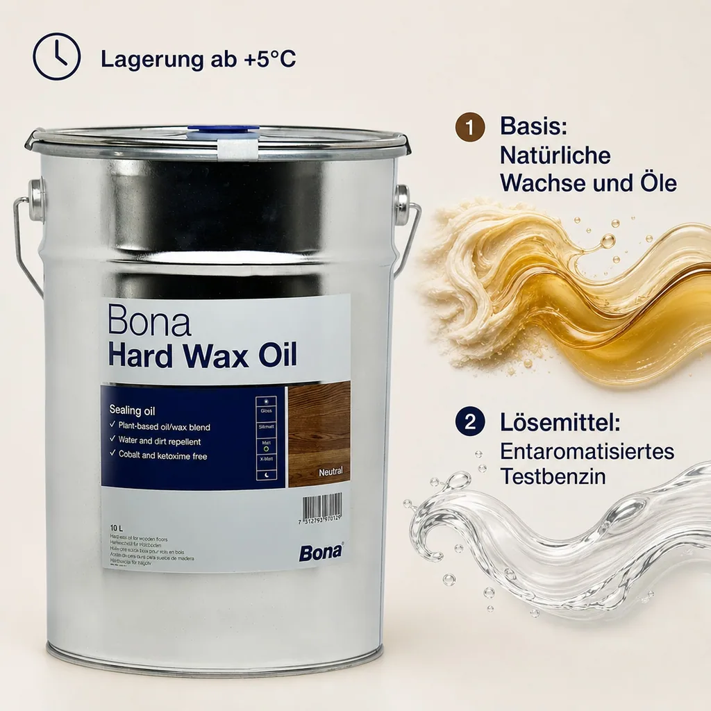 BONA Hardwax Oil matt 10 Liter für Holzböden im Innenbereich