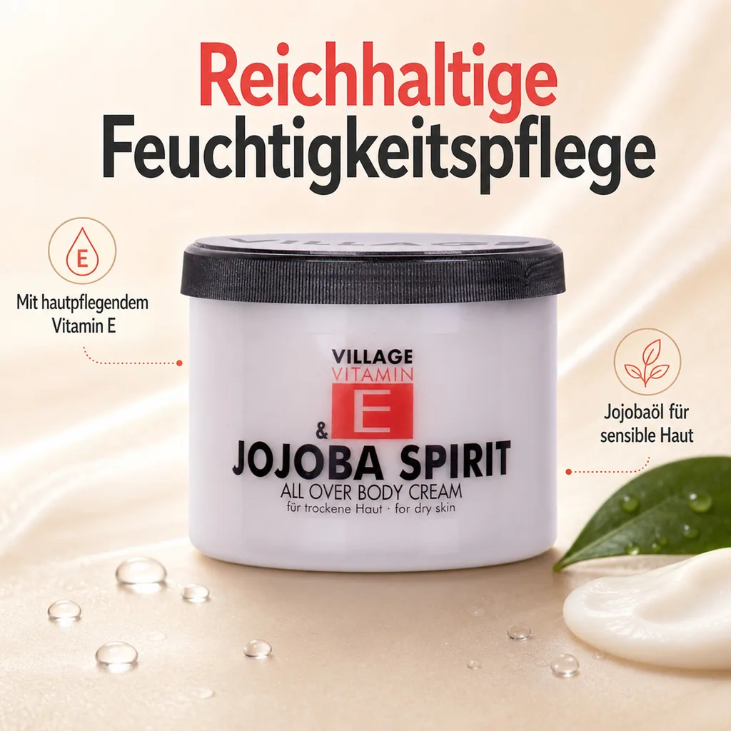 VILLAGE Vitamin E Bodycream Jojoba Spirit 500ml Körperlotion