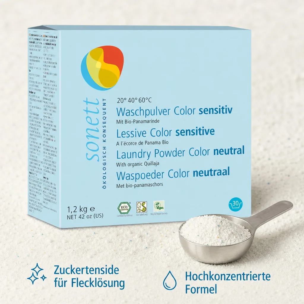 SONETT Waschmittel Pulver Color 1,2 kg sensitiv
