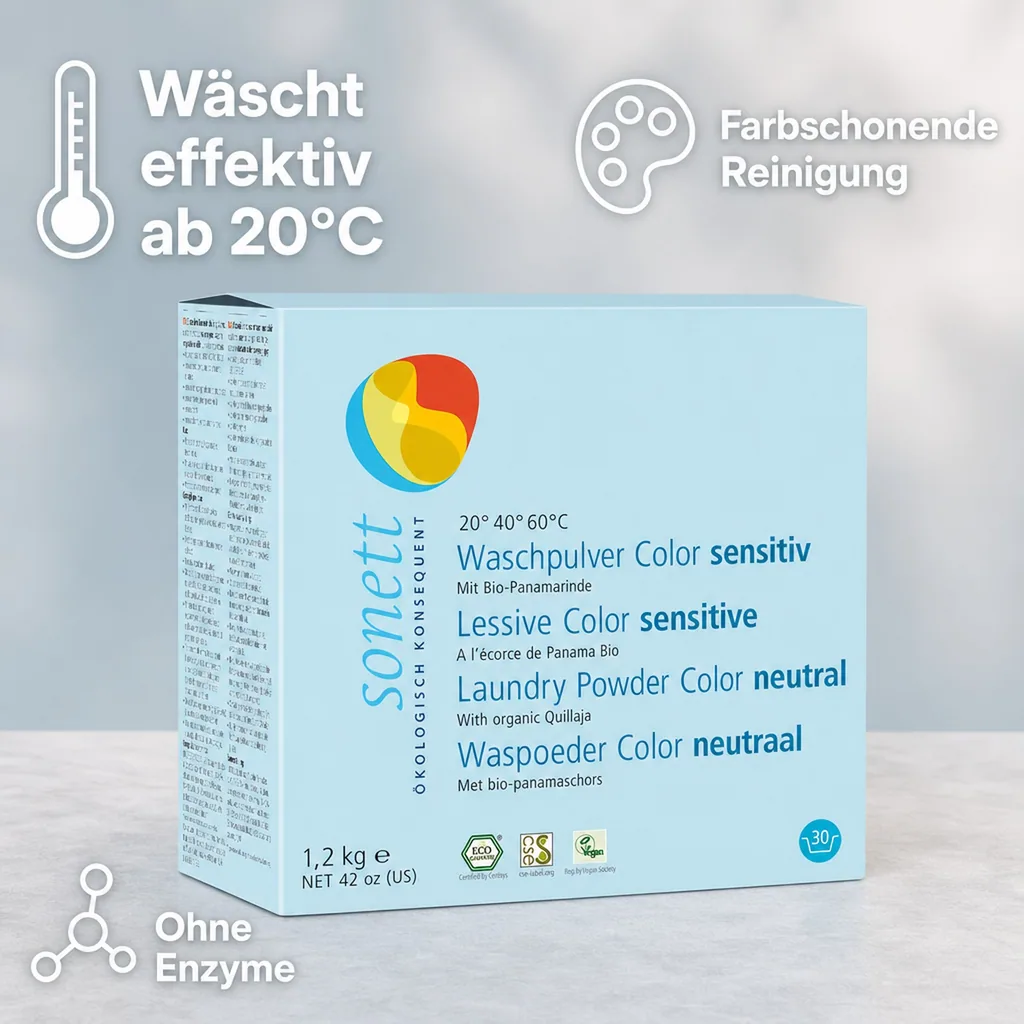 SONETT Waschmittel Pulver Color 1,2 kg sensitiv
