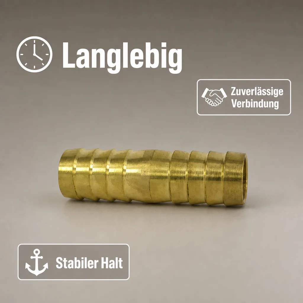 Messing  Schlauchverbinder/ doppelte Tülle 1" Zoll