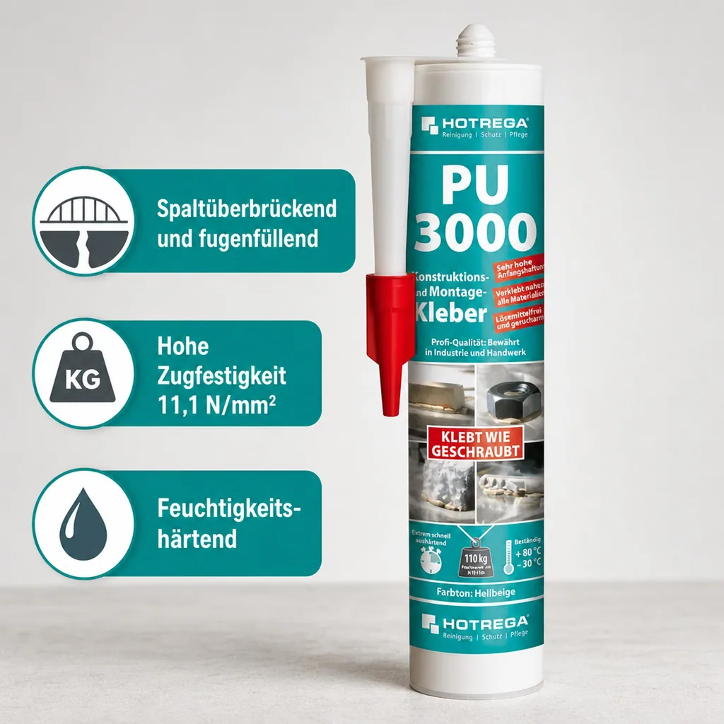 HOTREGA PU 3000 Konstruktions- und Montagekleber 310 ml