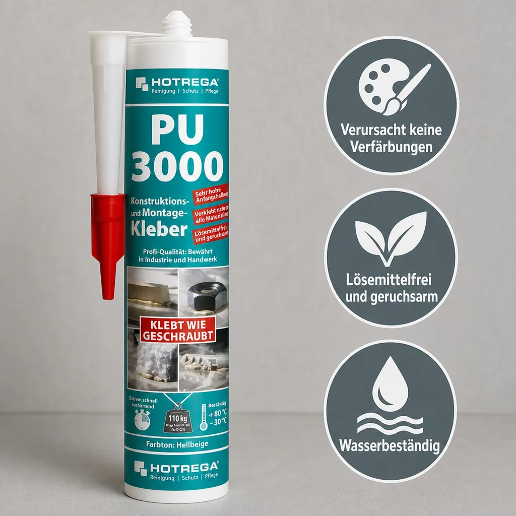 HOTREGA PU 3000 Konstruktions- und Montagekleber 310 ml