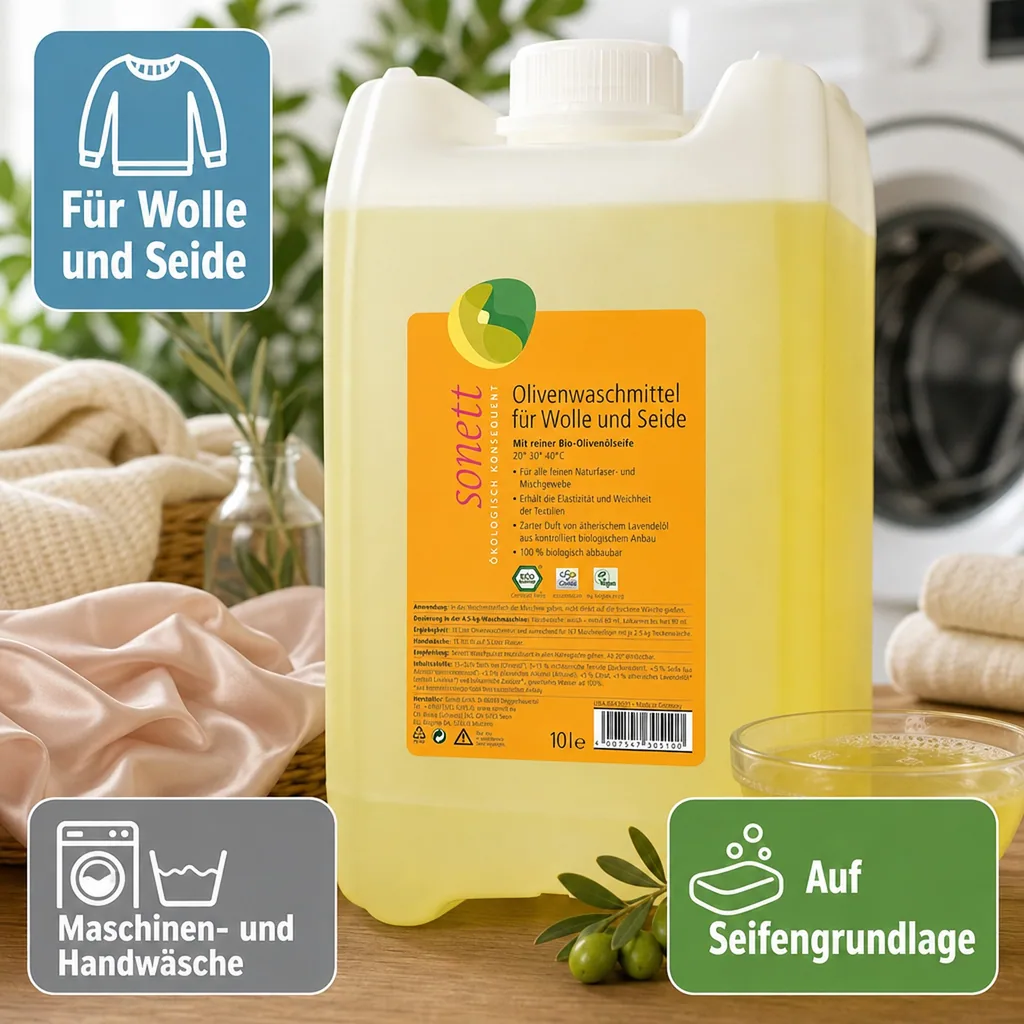 SONETT Waschmittel flüssig Olive 10 Liter WOLLE & SEIDE