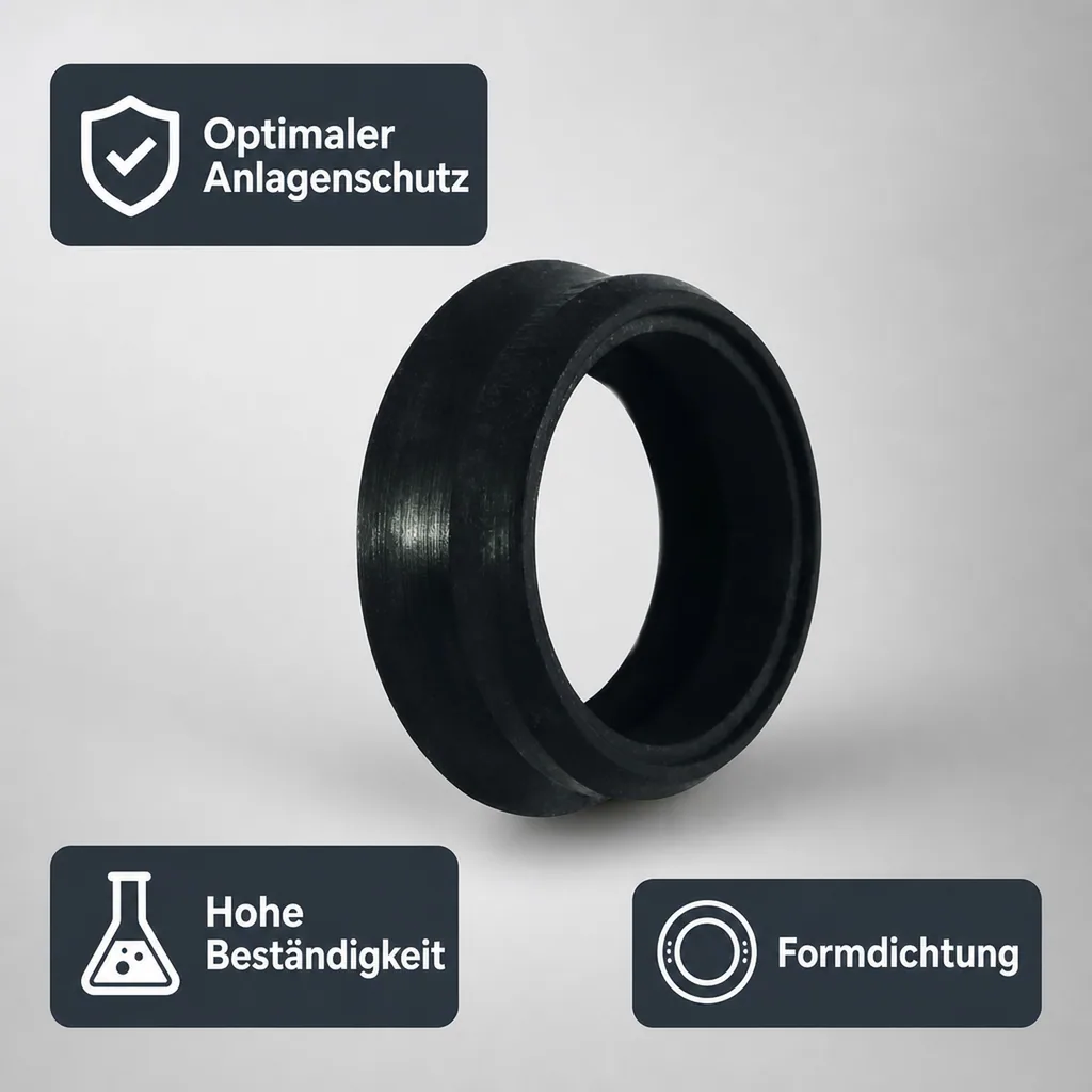 Klauenkupplung Dichtung, NBR Perbunan, KTW-A W-270, Schwarz