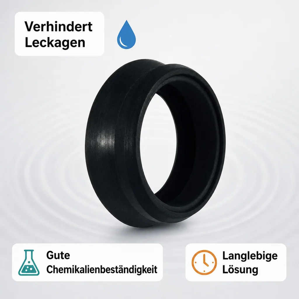 Klauenkupplung Dichtung, NBR Perbunan, KTW-A W-270, Schwarz