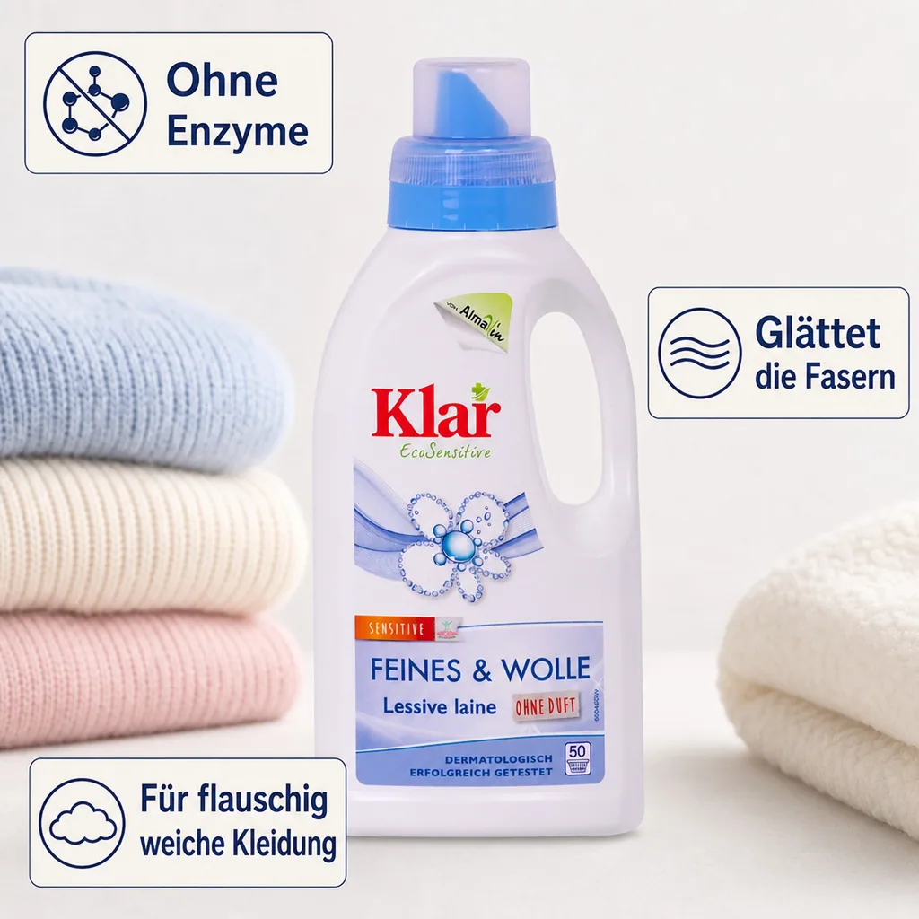 KLAR Feines & Wolle 500 ml Waschmittel ohne Duft