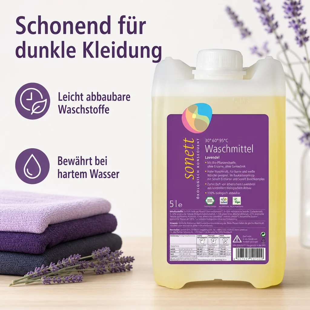 SONETT Waschmittel flüssig Lavendel 5 Liter