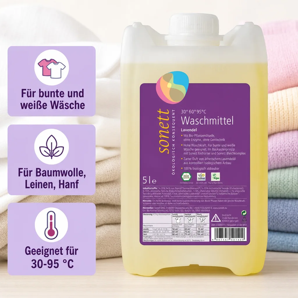 SONETT Waschmittel flüssig Lavendel 5 Liter