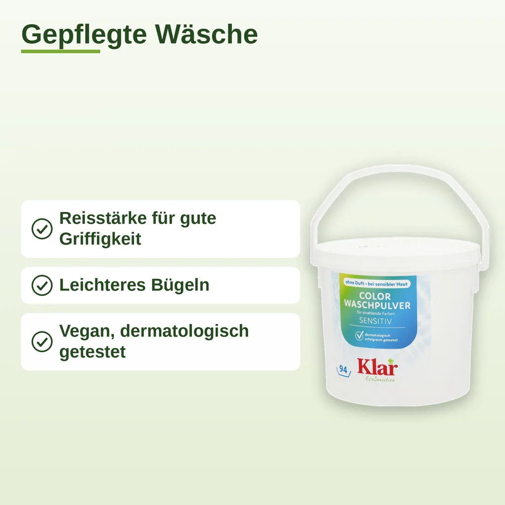 KLAR Color Waschmittelpulver ohne Duft 4,750 kg