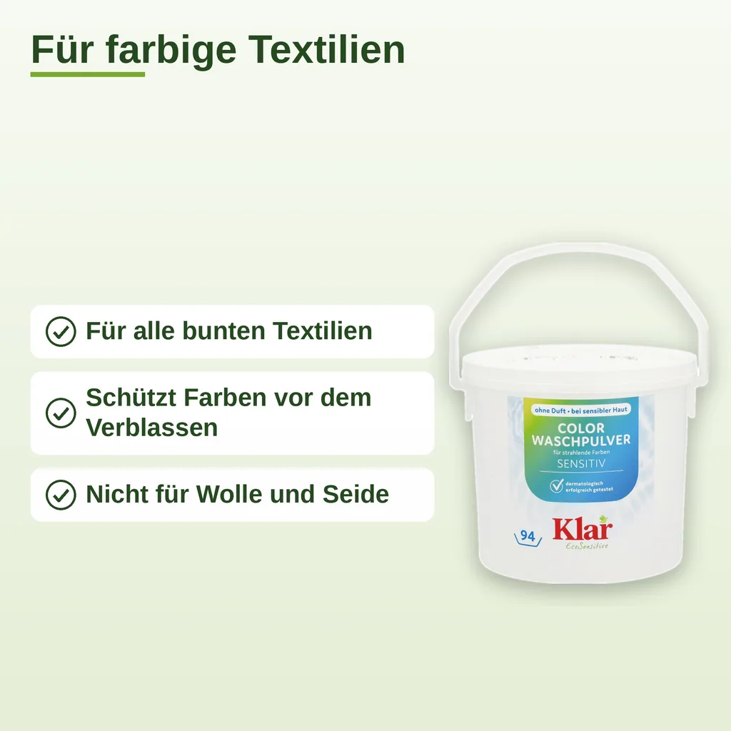 KLAR Color Waschmittelpulver ohne Duft 4,750 kg