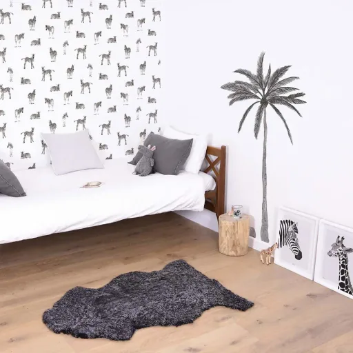 Lilipinso Wandsticker XL Löwe mit Palme grau