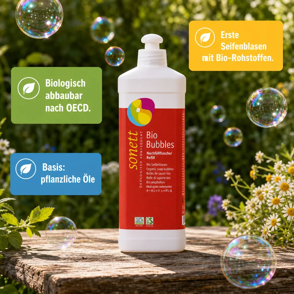 SONETT Kinder Bio Bubbles Seifenblasen 500ml Nachfüllflasche