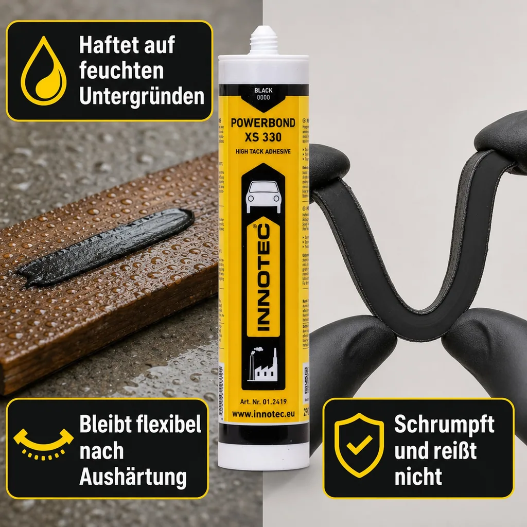 INNOTEC Powerbond XS 330 schwarz 290ml Klebemasse inklusive Mischhülse