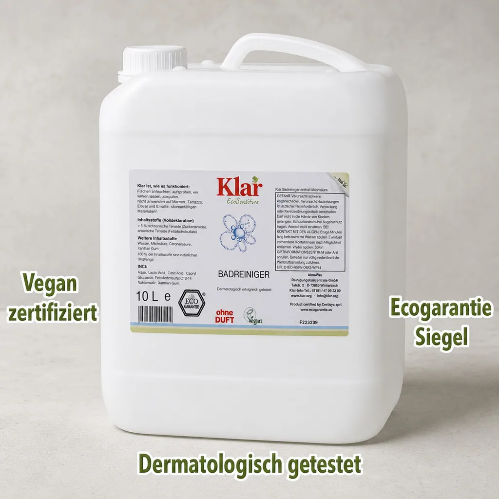 KLAR Badreiniger parfümfrei 10 Liter