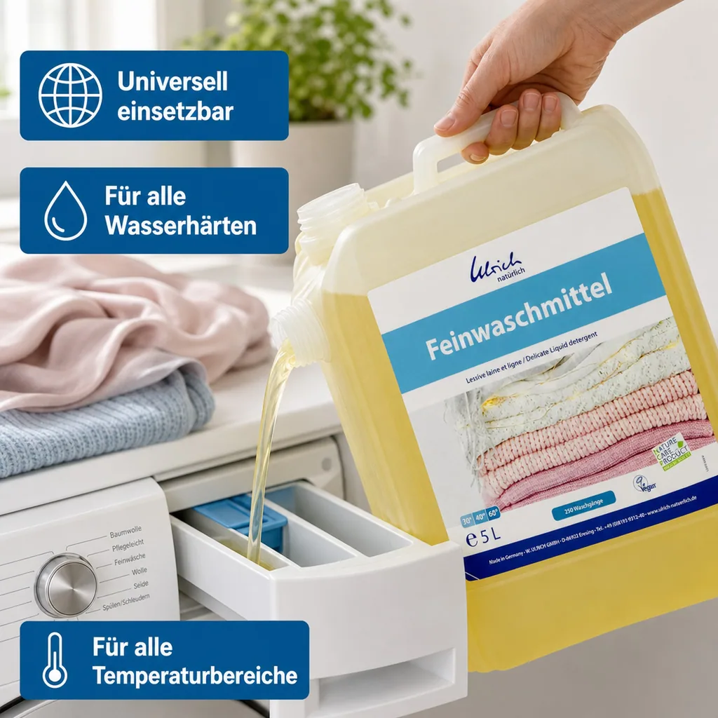 ULRICH natürlich Feinwaschmittel 5 Liter NCP-vegan zertifiziert