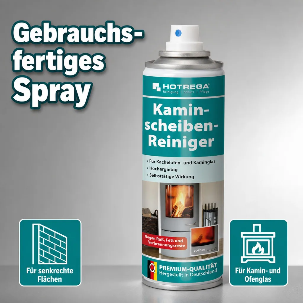 HOTREGA Kaminscheibenreiniger 300 ml Spraydose gebrauchsfertig
