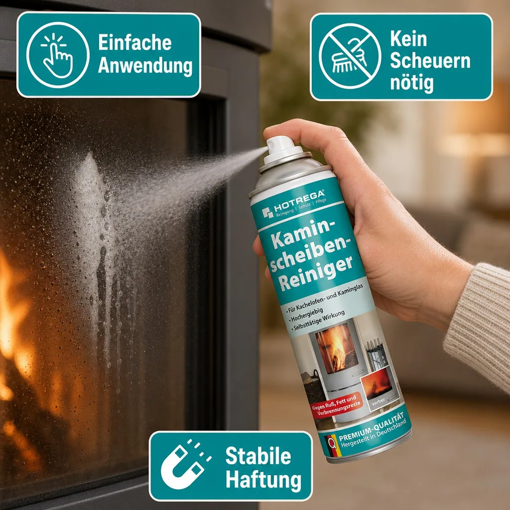 HOTREGA Kaminscheibenreiniger 300 ml Spraydose gebrauchsfertig