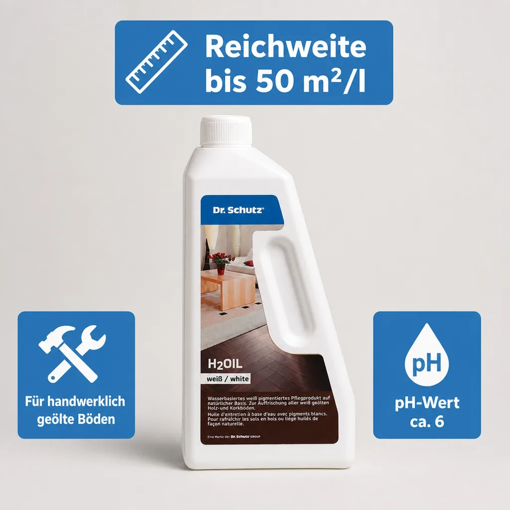 DR. SCHUTZ H2 Oil 750 ml wasserbasiertes Pflegeöl weiß-pigmentiertes