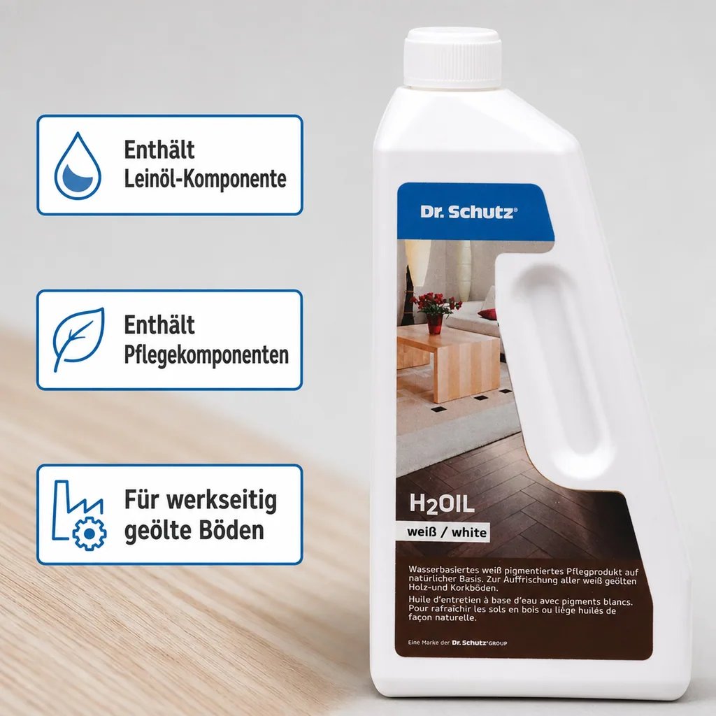 DR. SCHUTZ H2 Oil 750 ml wasserbasiertes Pflegeöl weiß-pigmentiertes