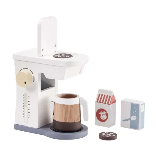 Kids Concept Spiel Kaffeemaschine aus Holz mit Zubehör