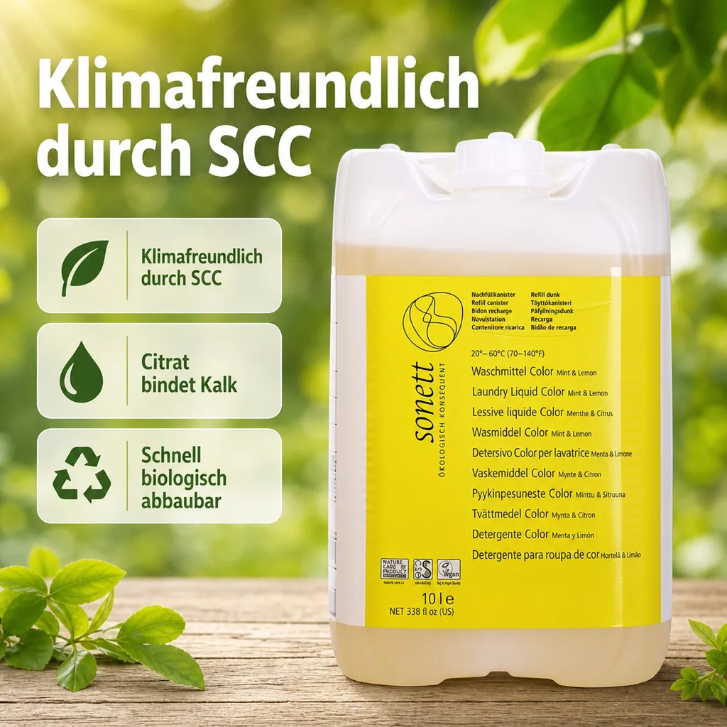 SONETT Waschmittel color Mint & Lemon flüssig 10 Liter