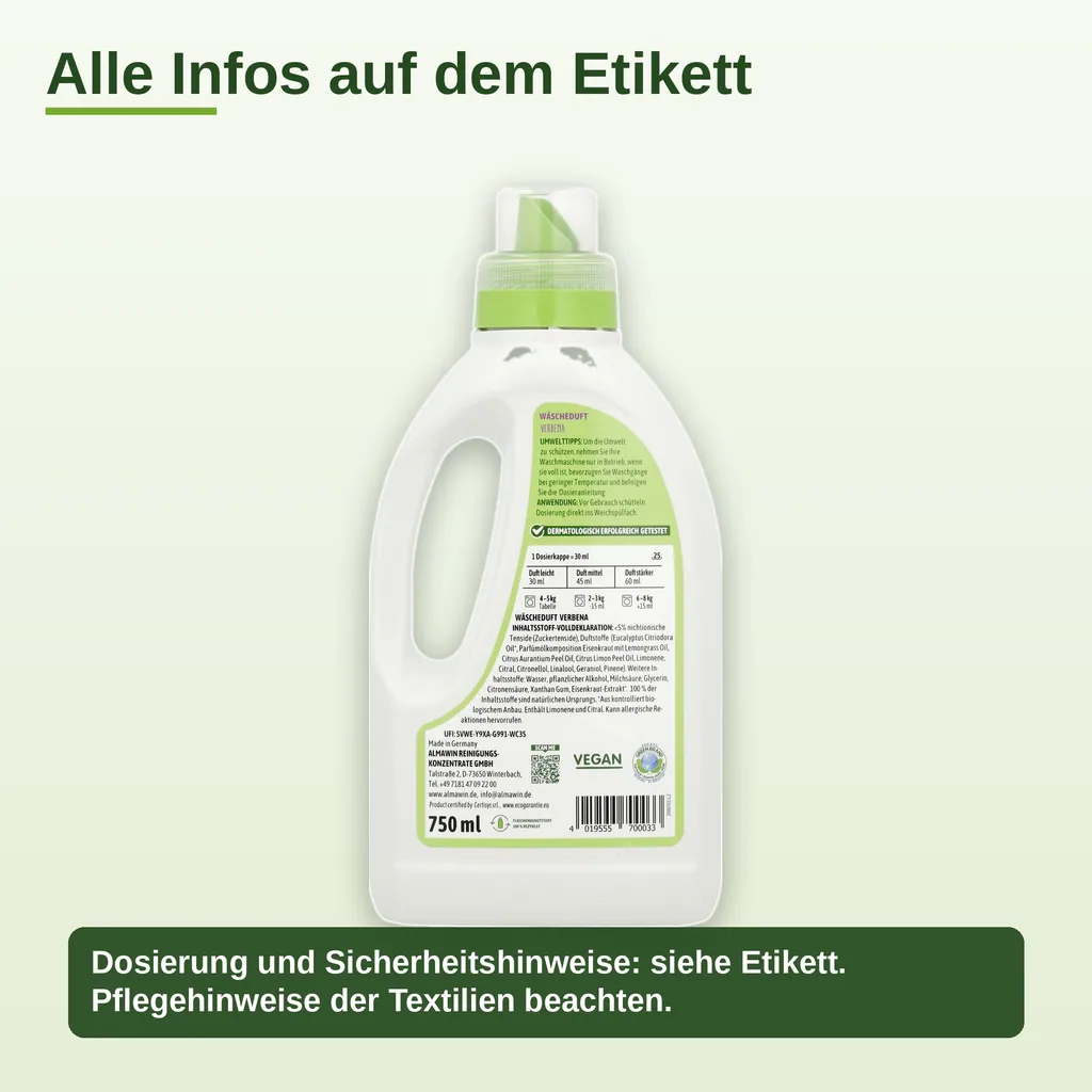 ALMAWIN Wäscheduft Verbena 750 ml