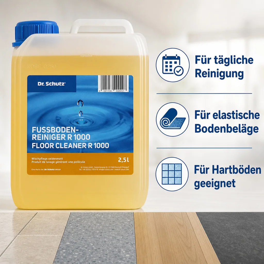 DR. SCHUTZ Fußbodenreiniger R 1000 2,5 Liter Wischpflege für 2500m²